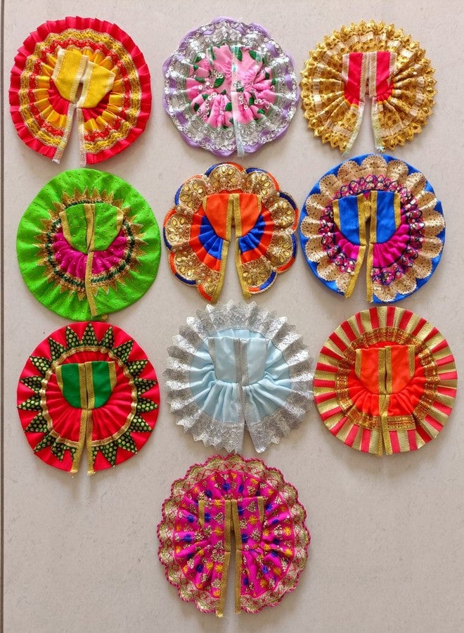VARNI CREATION Silk God Poshak (Multicolour, 6 Inch) - Image 1